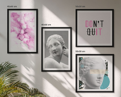 Pripravljena stenska galerija Abstraktna akvarelna skulptura