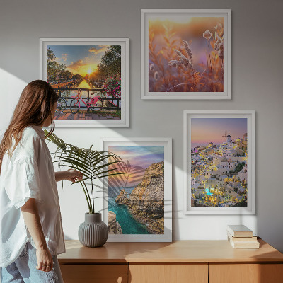 Pripravljena stenska galerija Sončni zahodi ob morju