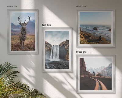 Pripravljena stenska galerija Gorske pokrajine slap jelenje plaže