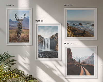 Pripravljena stenska galerija Gorske pokrajine slap jelenje plaže