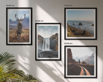 Pripravljena stenska galerija Gorske pokrajine slap jelenje plaže
