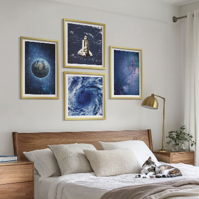 Set 4 slik v okvirju Zemlja vesoljska nevihta galaksija