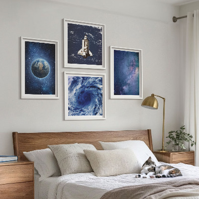 Set 4 slik v okvirju Zemlja vesoljska nevihta galaksija
