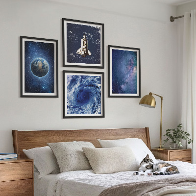 Set 4 slik v okvirju Zemlja vesoljska nevihta galaksija