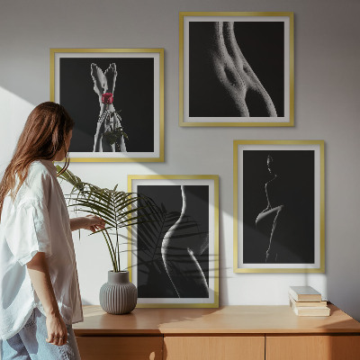 Pripravljena stenska galerija Črno-bele ženske oblike