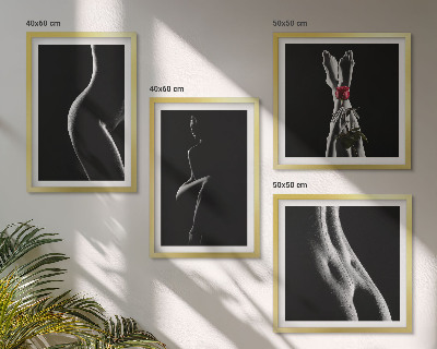 Pripravljena stenska galerija Črno-bele ženske oblike