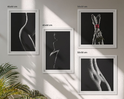 Pripravljena stenska galerija Črno-bele ženske oblike