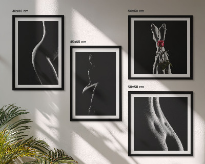Pripravljena stenska galerija Črno-bele ženske oblike