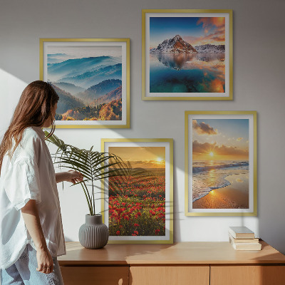Pripravljena stenska galerija Pokrajine gora in morja na zahodu