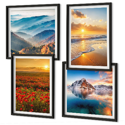 Pripravljena stenska galerija Pokrajine gora in morja na zahodu