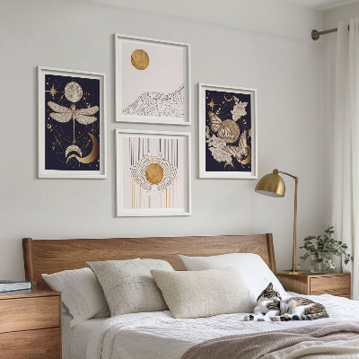 Pripravljena stenska galerija Naravni motivi z luno