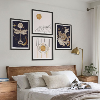 Pripravljena stenska galerija Naravni motivi z luno