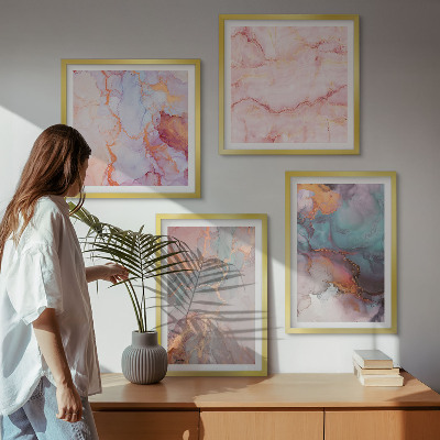 Komplet slik nad zofo Abstraktni pastelni vzorci