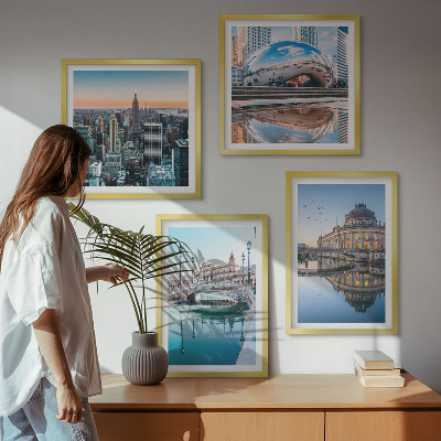 Komplet slik nad zofo Arhitektura mest na vodi