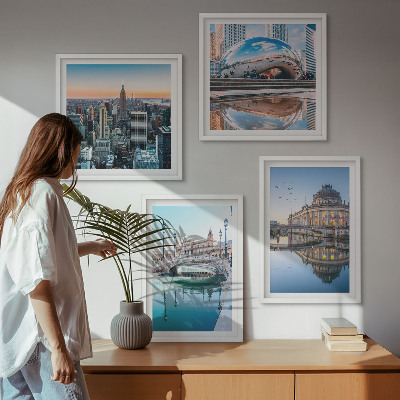 Komplet slik nad zofo Arhitektura mest na vodi