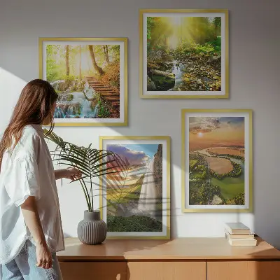 Pripravljena stenska galerija slika Slap Oranžne gore
