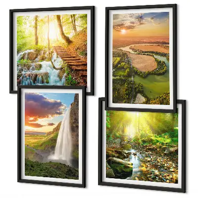 Pripravljena stenska galerija slika Slap Oranžne gore