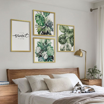 Set 4 slik v okvirju Sladke domače zelene rastline