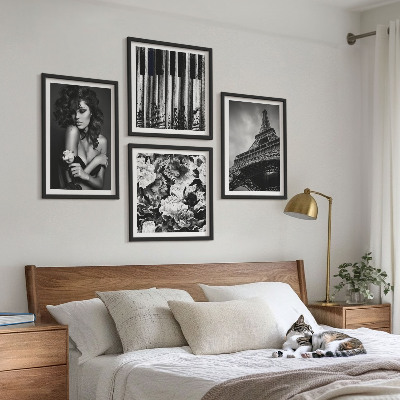 Pripravljena stenska galerija Portret ženske z Eifflovo vrtnico