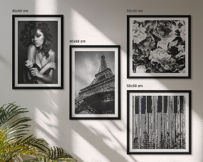 Pripravljena stenska galerija Portret ženske z Eifflovo vrtnico