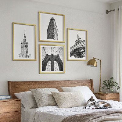 Set 4 slik v okvirju Črno-beli minimalizem v arhitekturi