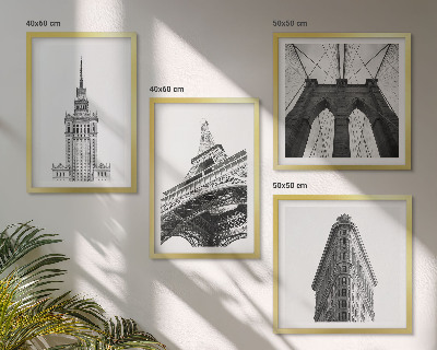 Set 4 slik v okvirju Črno-beli minimalizem v arhitekturi