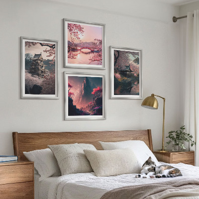 Set 4 slik v okvirju Fantazijske pokrajine Japonske