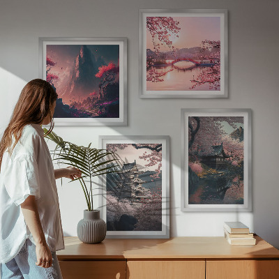 Set 4 slik v okvirju Fantazijske pokrajine Japonske