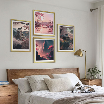 Set 4 slik v okvirju Fantazijske pokrajine Japonske