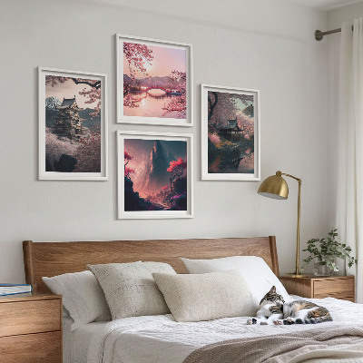 Set 4 slik v okvirju Fantazijske pokrajine Japonske