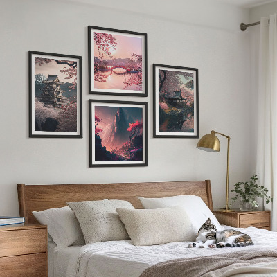 Set 4 slik v okvirju Fantazijske pokrajine Japonske