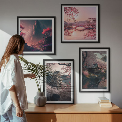 Set 4 slik v okvirju Fantazijske pokrajine Japonske