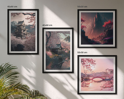 Set 4 slik v okvirju Fantazijske pokrajine Japonske