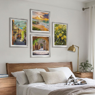 Pripravljena stenska galerija Slikovite ulice ob morju, plaža