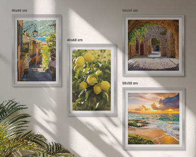 Pripravljena stenska galerija Slikovite ulice ob morju, plaža