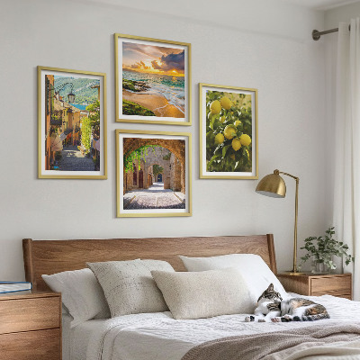 Pripravljena stenska galerija Slikovite ulice ob morju, plaža
