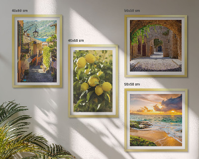 Pripravljena stenska galerija Slikovite ulice ob morju, plaža