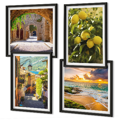 Pripravljena stenska galerija Slikovite ulice ob morju, plaža
