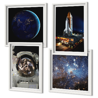 Komplet slik nad zofo Raketa astronavta vesolja Zemlja