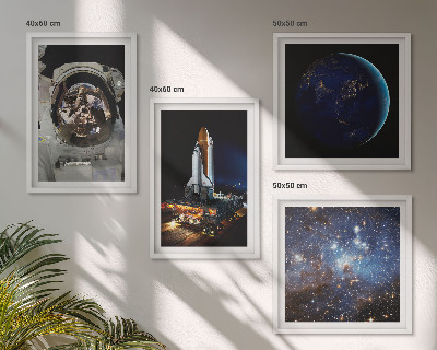 Komplet slik nad zofo Raketa astronavta vesolja Zemlja