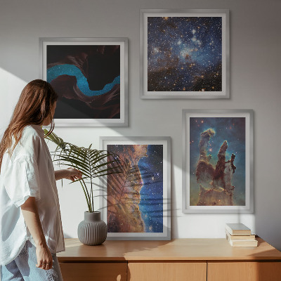 Pripravljena stenska galerija Vesoljske pokrajine galaksij