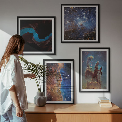Pripravljena stenska galerija Vesoljske pokrajine galaksij