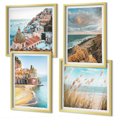 Komplet slik nad zofo Pokrajine plaža mestne pečine