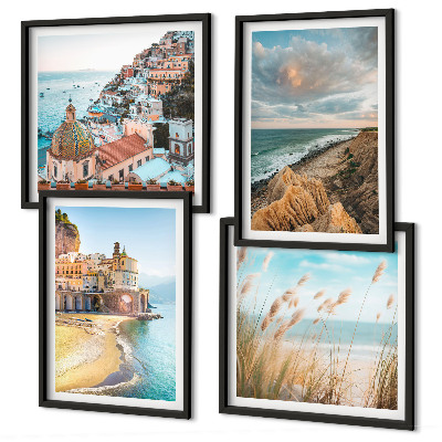 Komplet slik nad zofo Pokrajine plaža mestne pečine
