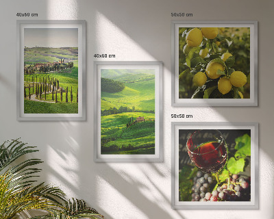 Set 4 slik v okvirju Italijanske pokrajine citrusnih gričev