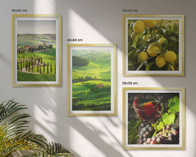 Set 4 slik v okvirju Italijanske pokrajine citrusnih gričev