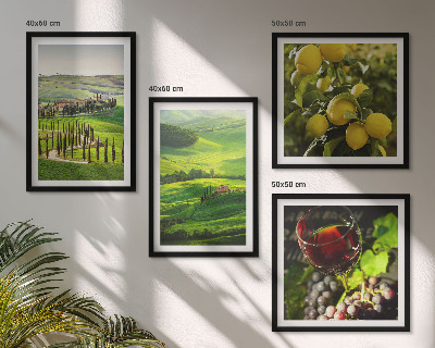 Set 4 slik v okvirju Italijanske pokrajine citrusnih gričev