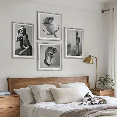 Pripravljena stenska galerija elegantni portreti žensk