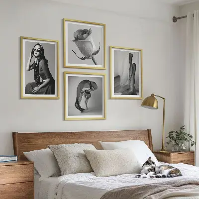 Pripravljena stenska galerija elegantni portreti žensk