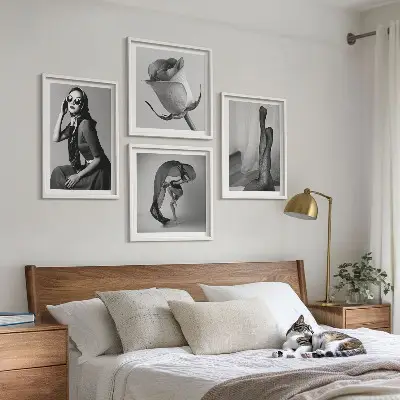 Pripravljena stenska galerija elegantni portreti žensk